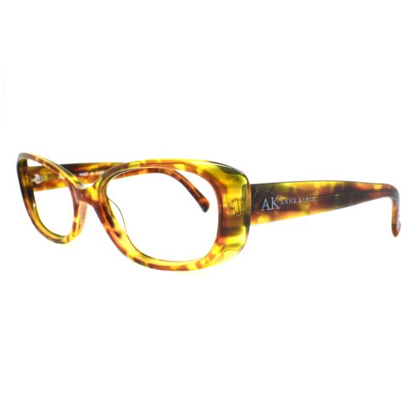 Anne Klein AK5101 Brown/Green Tortoise 54-16-135 Eyeglasses FRAMES - FAIR - READ - Picture 1 of 12